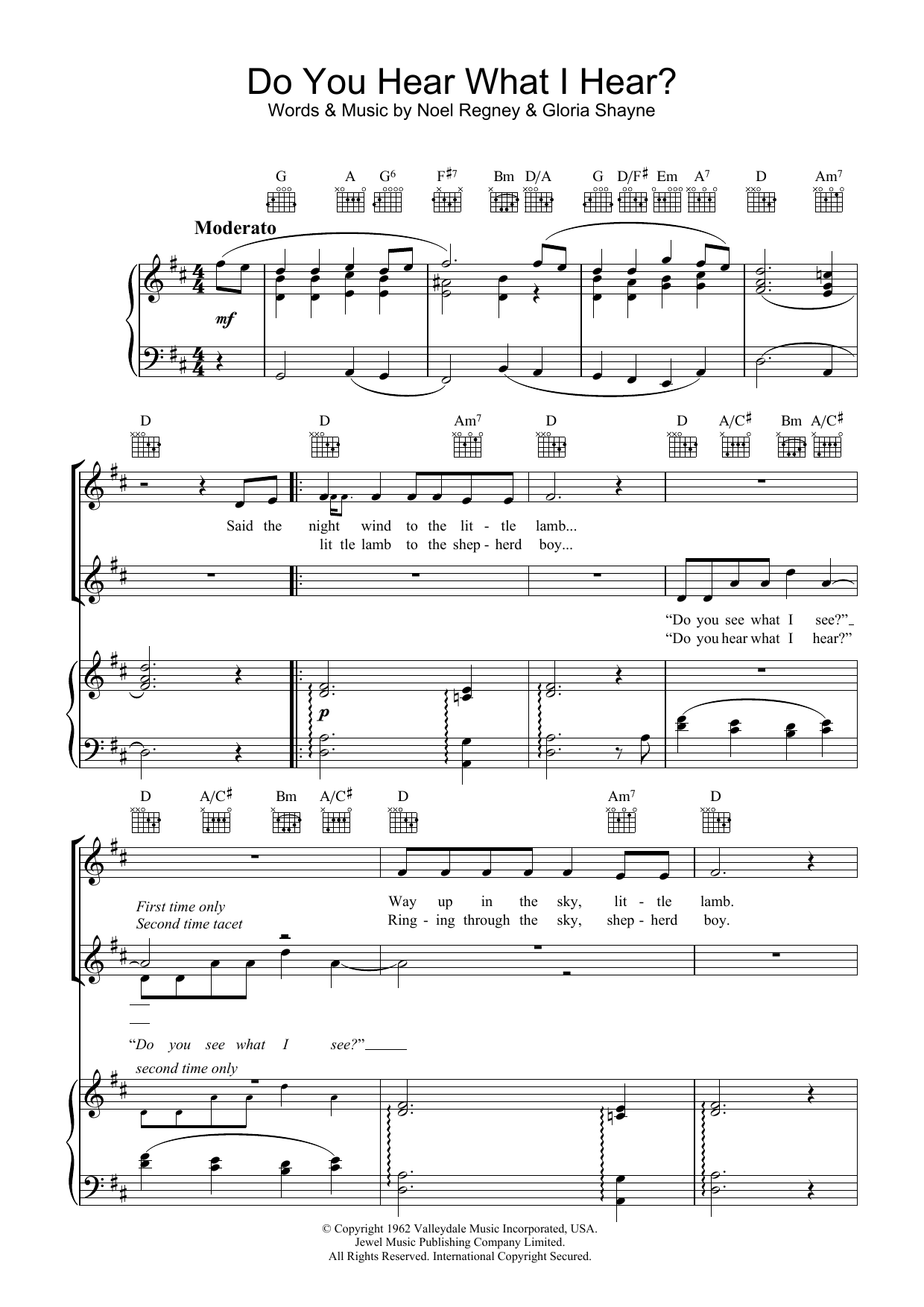 The Choirboys Do You Hear What I Hear? sheet music notes and chords. Download Printable PDF.