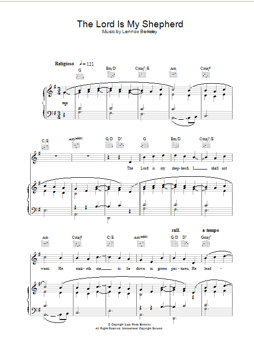 The Choirboys Psalm 23 - The Lord Is My Shepherd (theme from The Vicar Of Dibley) sheet music notes and chords. Download Printable PDF.