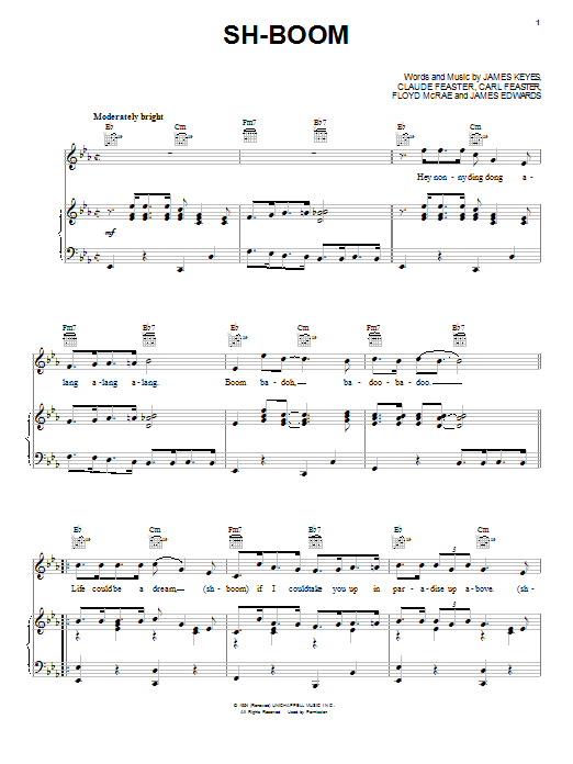 The Chords Sh-Boom (Life Could Be A Dream) sheet music notes and chords. Download Printable PDF.