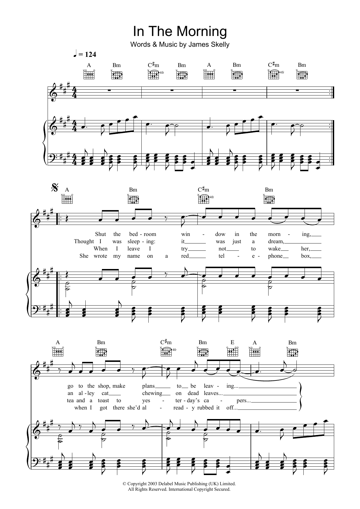 The Coral In The Morning sheet music notes and chords. Download Printable PDF.