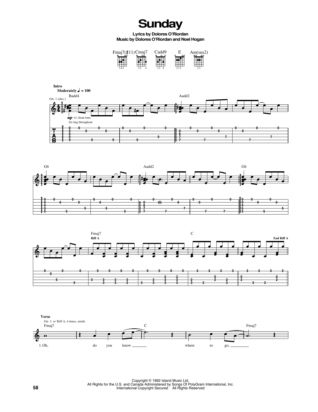 Learn to play The Cranberries Sunday sheet music for Piano, Vocal & Guitar Chords (Right-Hand Melody) in minutes. Price: 7.8900$ The Cranberries Sunday sheet music notes and chords arranged for Piano, Vocal & Guitar Chords (Right-Hand Melody)