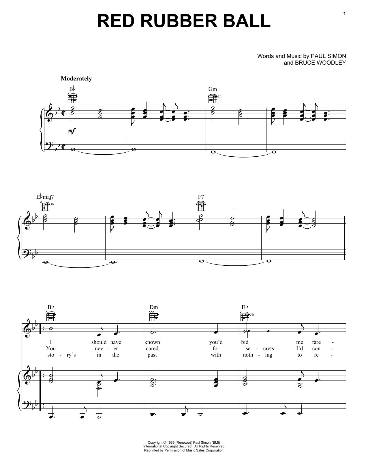 Learn to play The Cyrkle Red Rubber Ball sheet music for Piano, Vocal & Guitar Chords (Right-Hand Melody) in minutes. Price: 7.8900$ The Cyrkle Red Rubber Ball sheet music notes and chords arranged for Piano, Vocal & Guitar Chords (Right-Hand Melody)