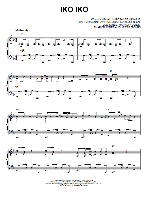 Learn to play The Dixie Cups Iko Iko (arr. Brent Edstrom) sheet music for Piano Solo in minutes. Price: 7.8900$ The Dixie Cups Iko Iko (arr. Brent Edstrom) sheet music notes and chords arranged for Piano Solo