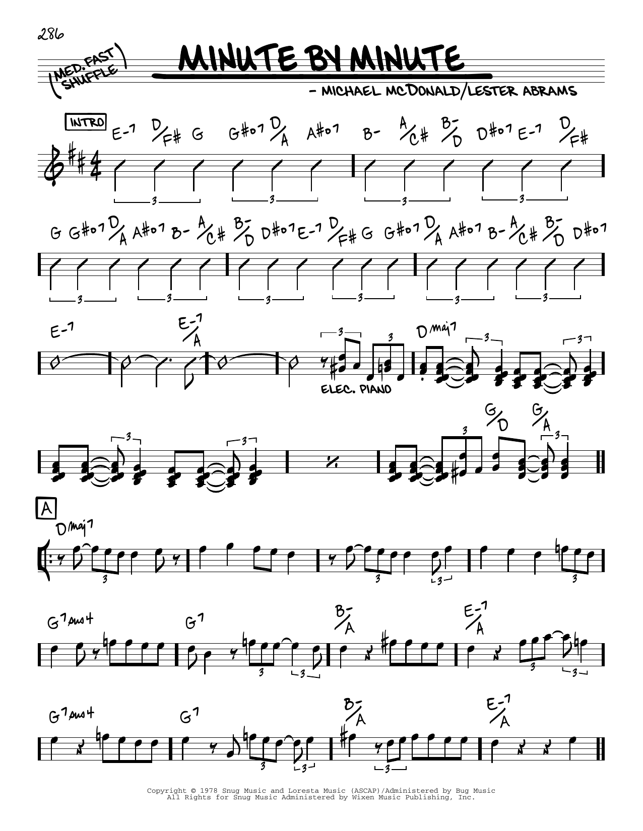 The Doobie Brothers Minute By Minute sheet music notes and chords. Download Printable PDF.