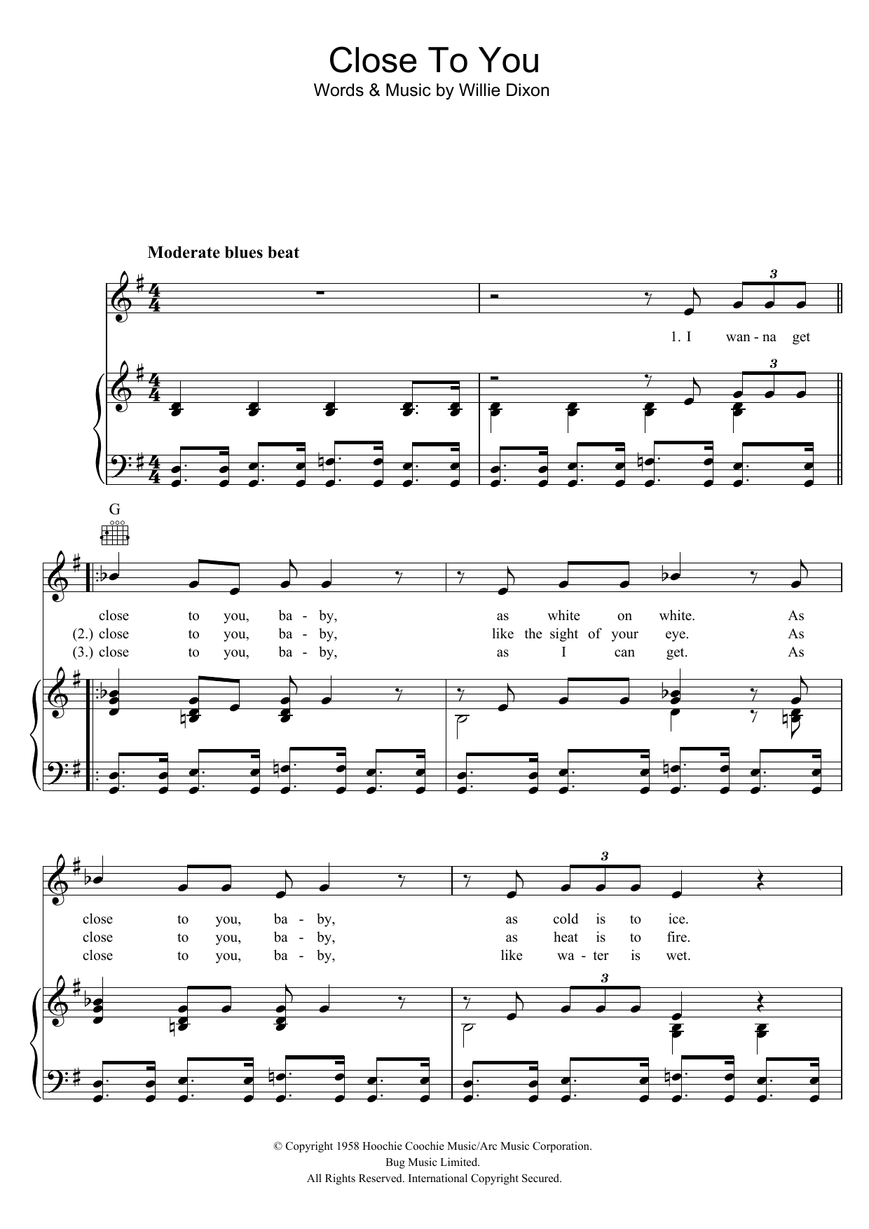 Learn to play The Doors Close To You sheet music for Piano, Vocal & Guitar Chords in minutes. Price: 7.8900$ The Doors Close To You sheet music notes and chords arranged for Piano, Vocal & Guitar Chords