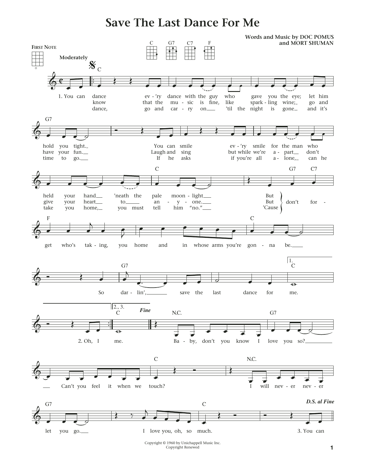 Learn to play The Drifters Save The Last Dance For Me (from The Daily Ukulele) (arr. Liz and Jim Beloff) sheet music for Ukulele in minutes. Price: 5.9900$ The Drifters Save The Last Dance For Me (from The Daily Ukulele) (arr. Liz and Jim Beloff) sheet music notes and chords arranged for Ukulele