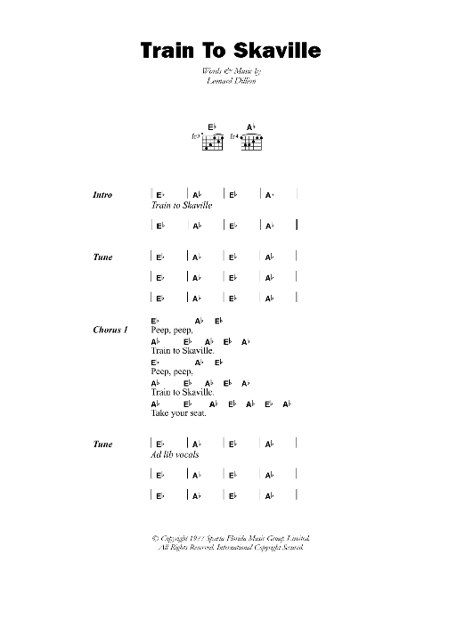 The Ethiopians Train To Skaville sheet music notes and chords. Download Printable PDF.