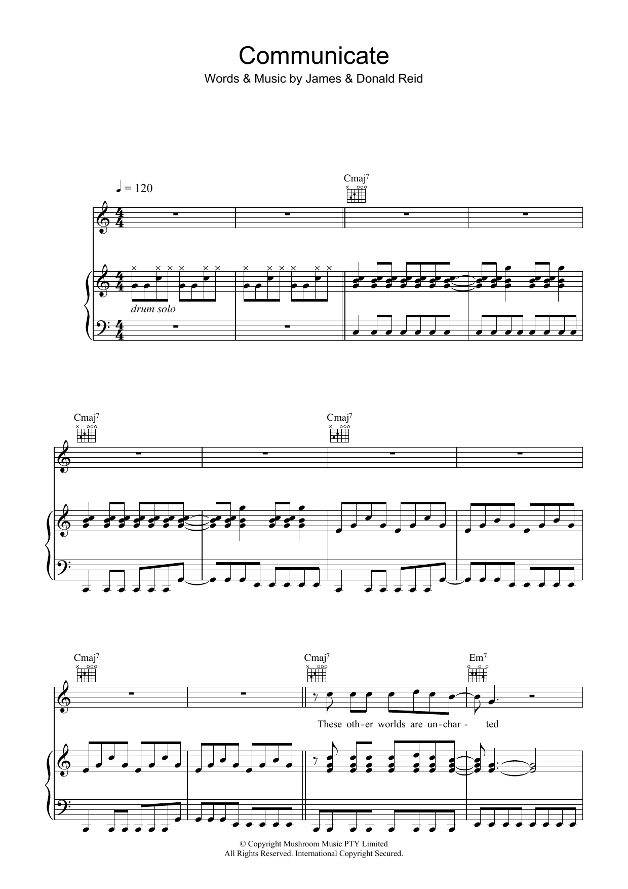 Learn to play The Feelers Communicate sheet music for Piano, Vocal & Guitar Chords in minutes. Price: 7.8900$ The Feelers Communicate sheet music notes and chords arranged for Piano, Vocal & Guitar Chords
