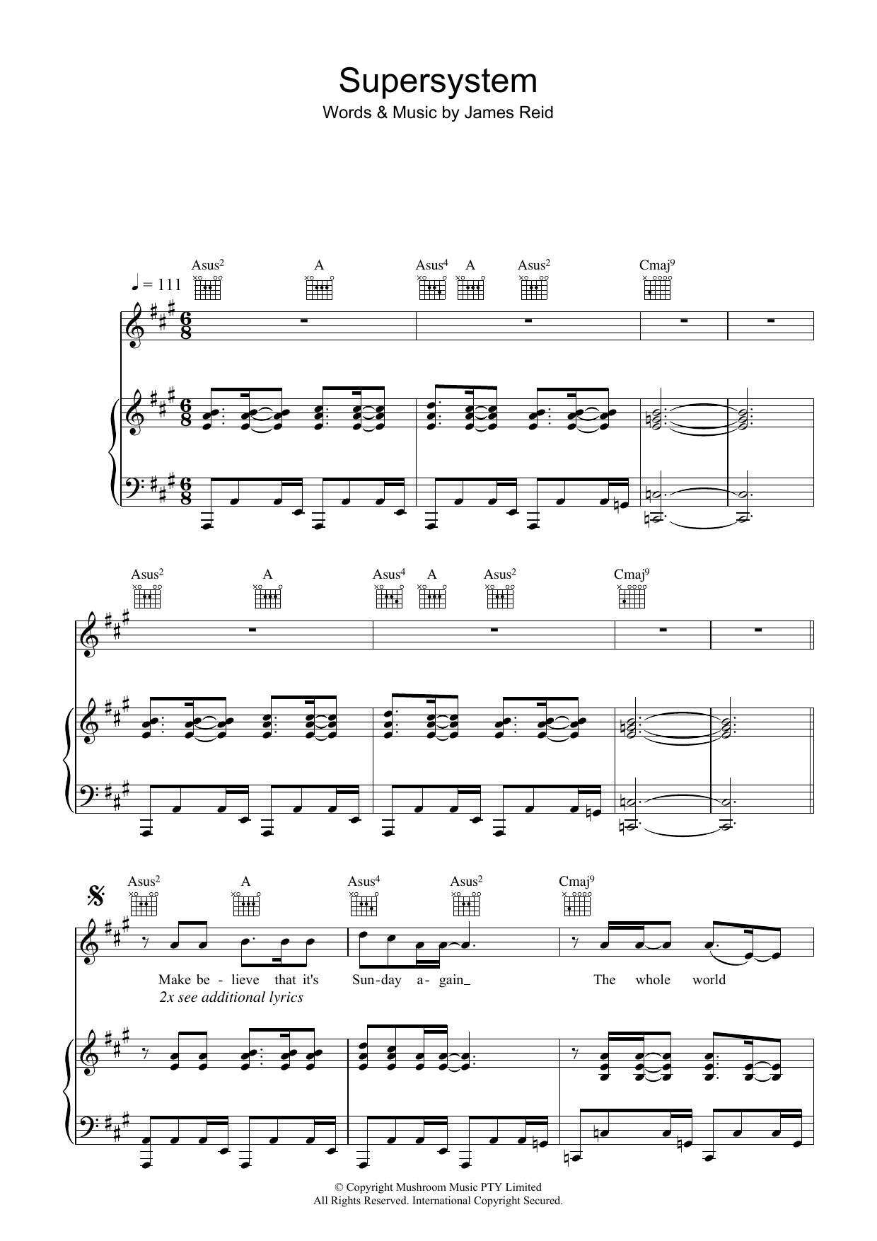 Learn to play The Feelers Supersystem sheet music for Piano, Vocal & Guitar Chords in minutes. Price: 7.8900$ The Feelers Supersystem sheet music notes and chords arranged for Piano, Vocal & Guitar Chords