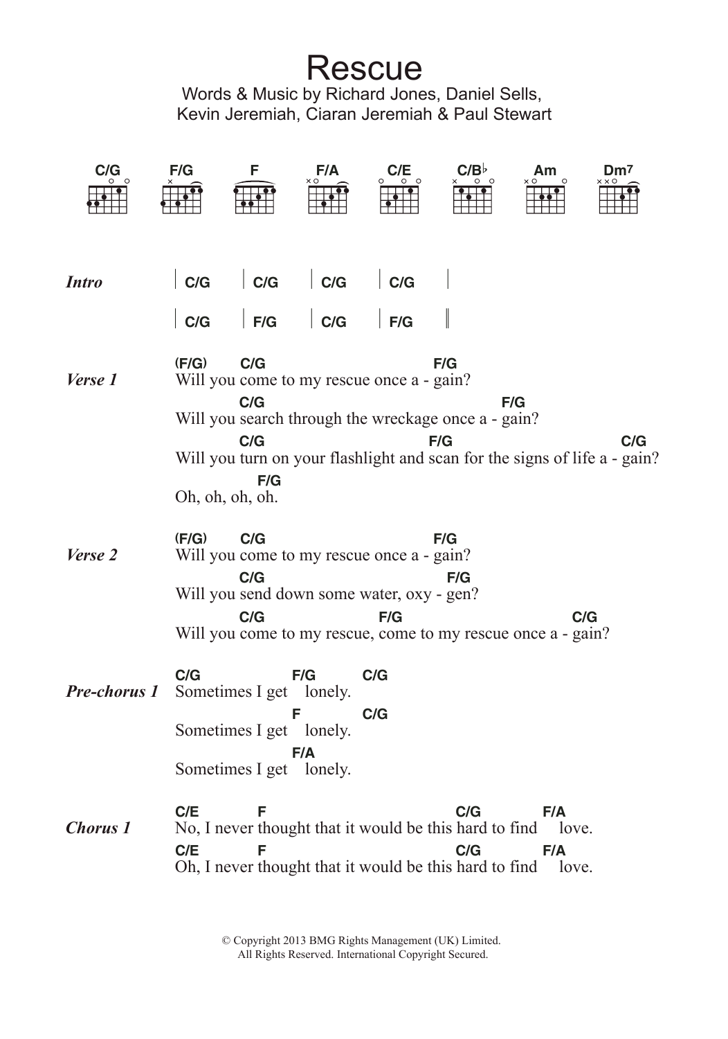 The Feeling Rescue sheet music notes and chords. Download Printable PDF.