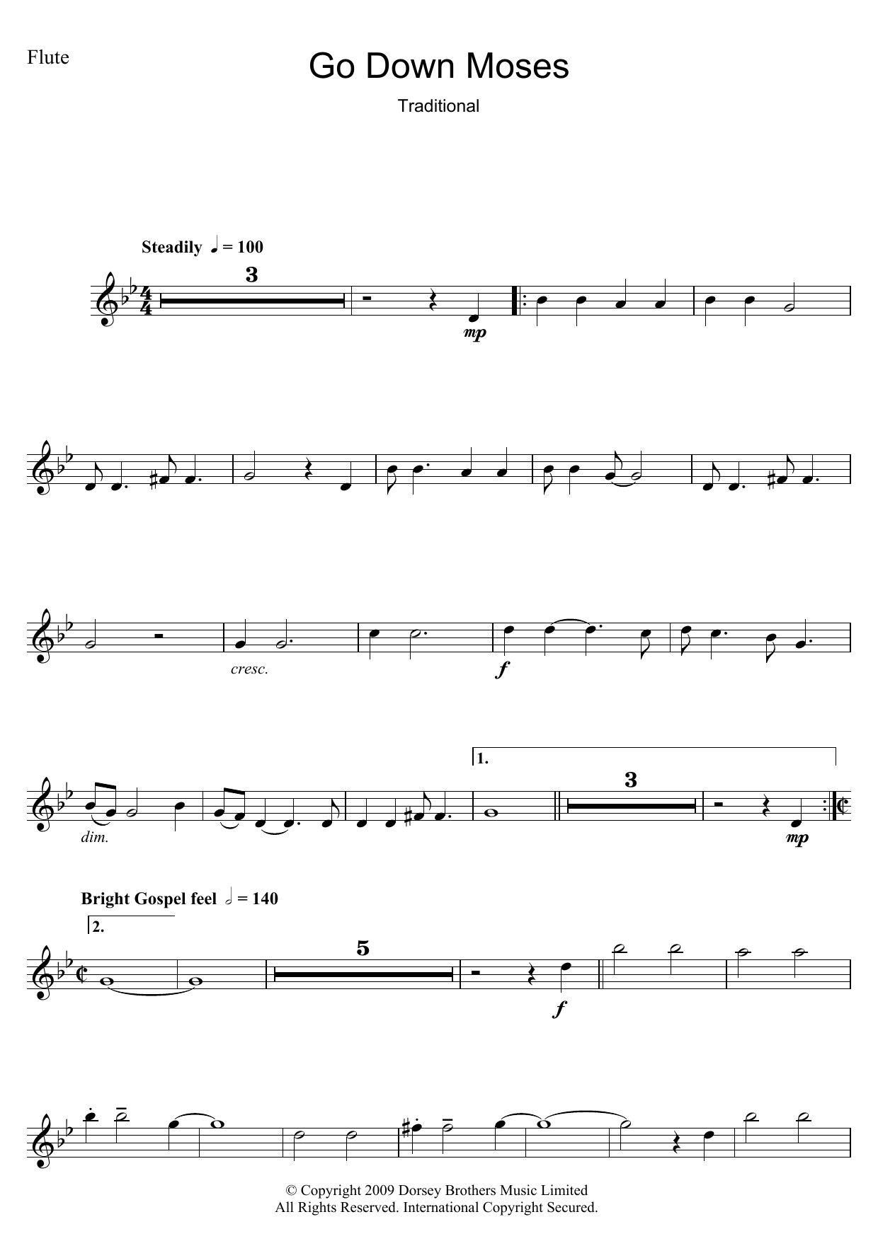 The Golden Gate Quartet Go Down Moses sheet music notes and chords. Download Printable PDF.