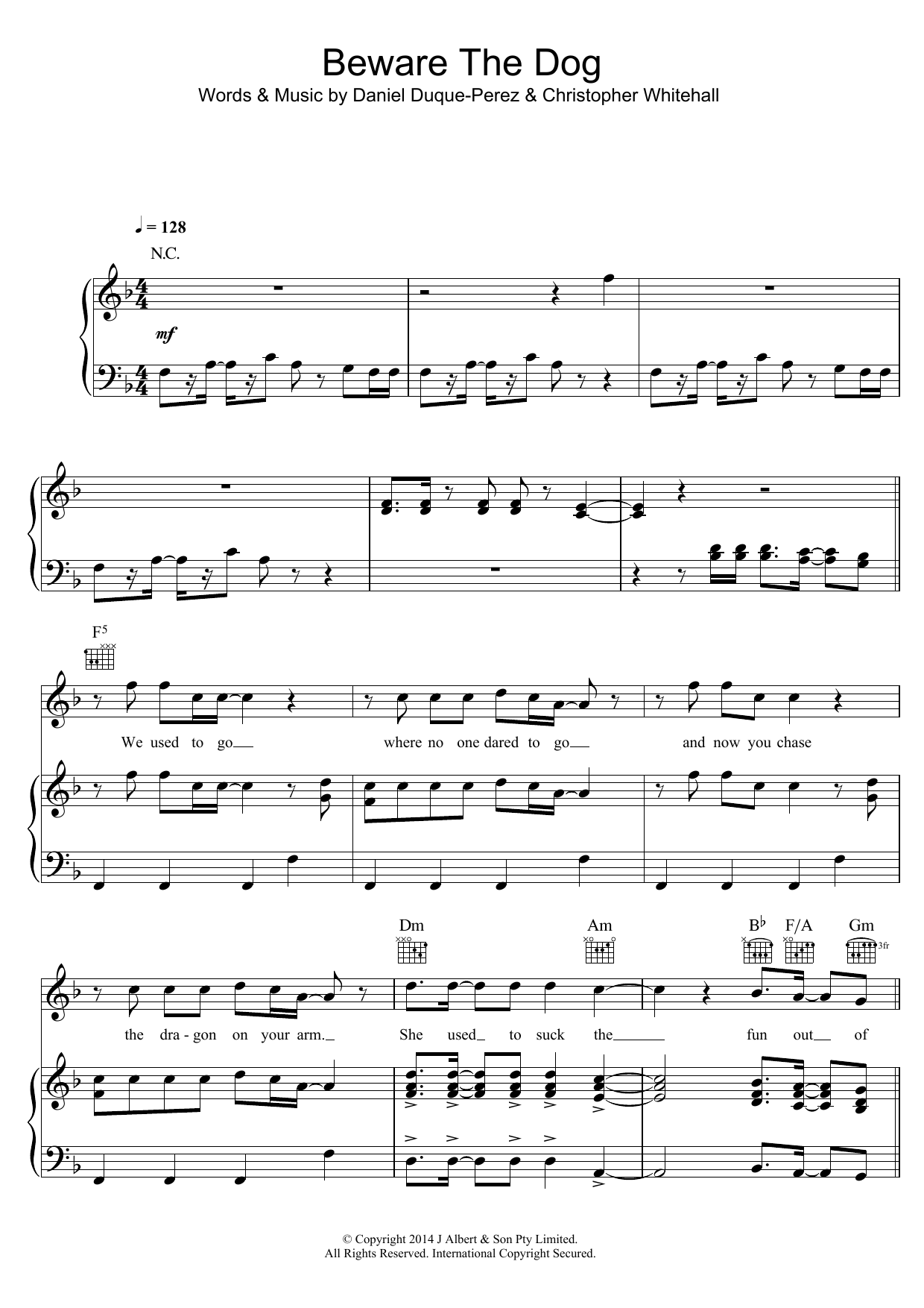 Learn to play The Griswolds Beware The Dog sheet music for Piano, Vocal & Guitar Chords in minutes. Price: 7.8900$ The Griswolds Beware The Dog sheet music notes and chords arranged for Piano, Vocal & Guitar Chords
