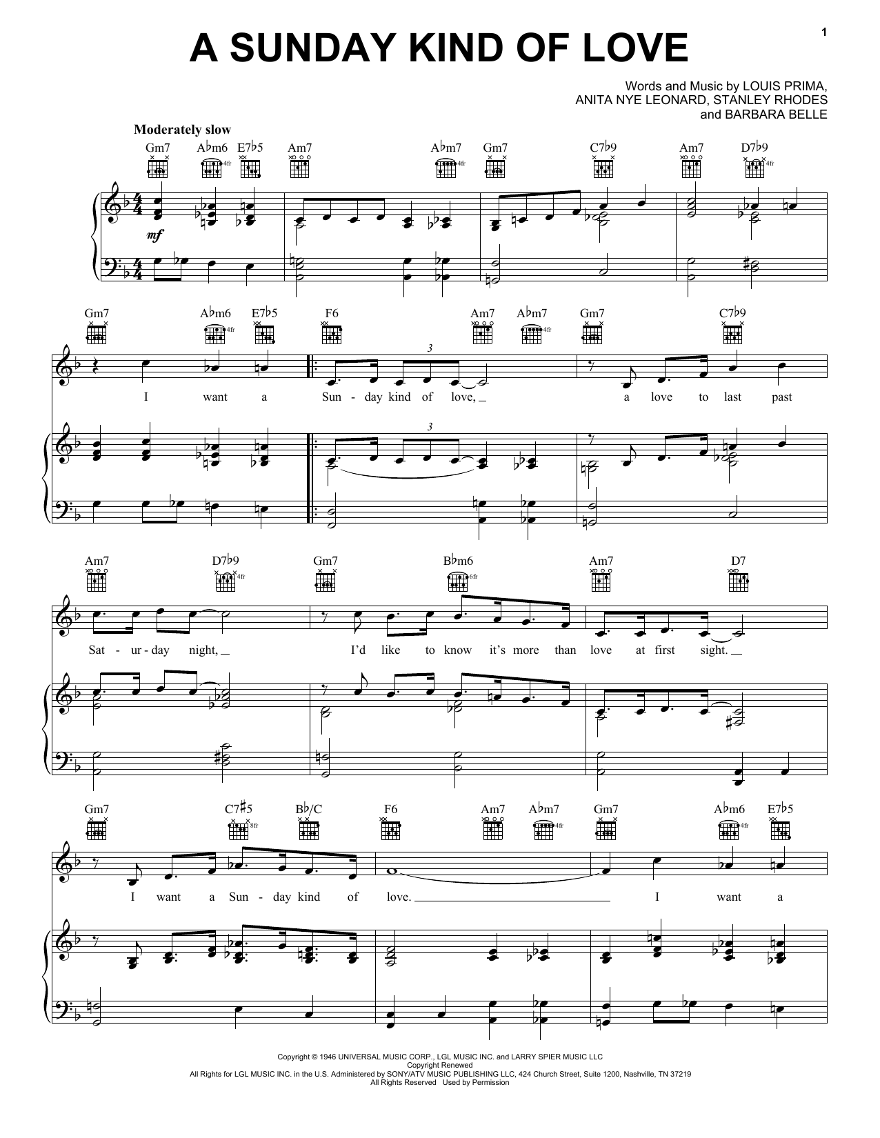 The Harptones A Sunday Kind Of Love sheet music notes and chords. Download Printable PDF.