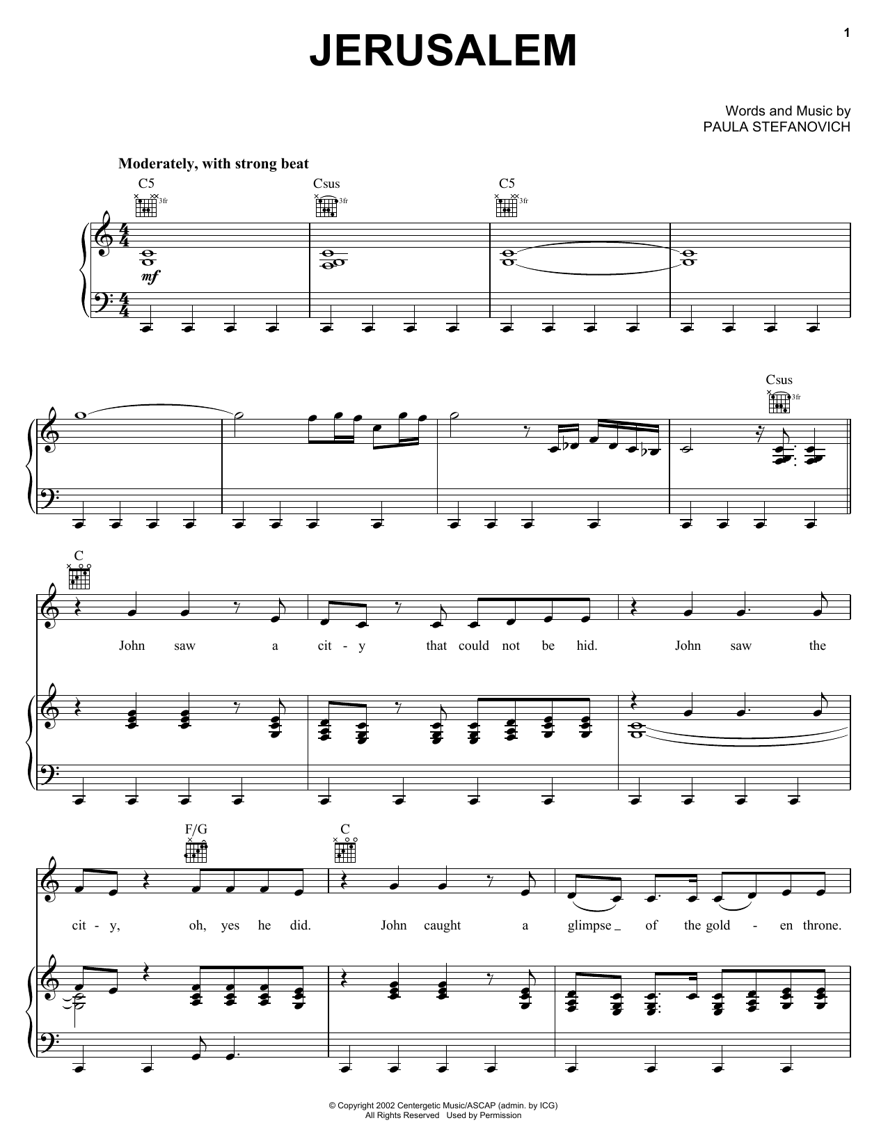 The Hoppers Jerusalem sheet music notes and chords. Download Printable PDF.