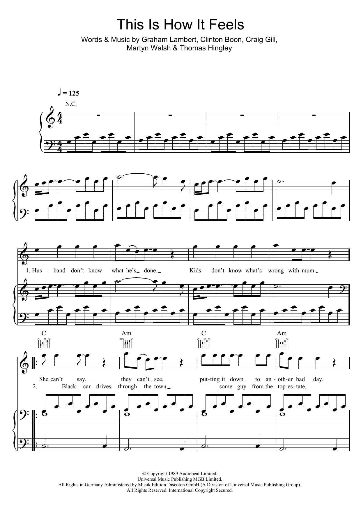 The Inspiral Carpets This Is How It Feels sheet music notes and chords. Download Printable PDF.