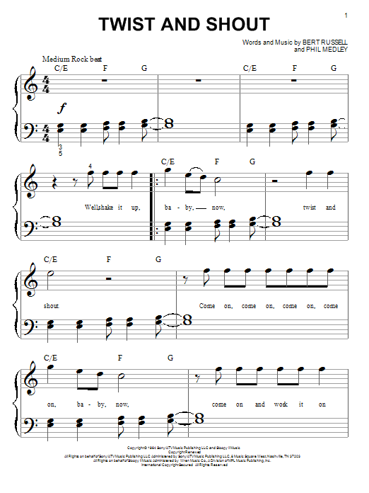 The Isley Brothers Twist And Shout sheet music notes and chords. Download Printable PDF.