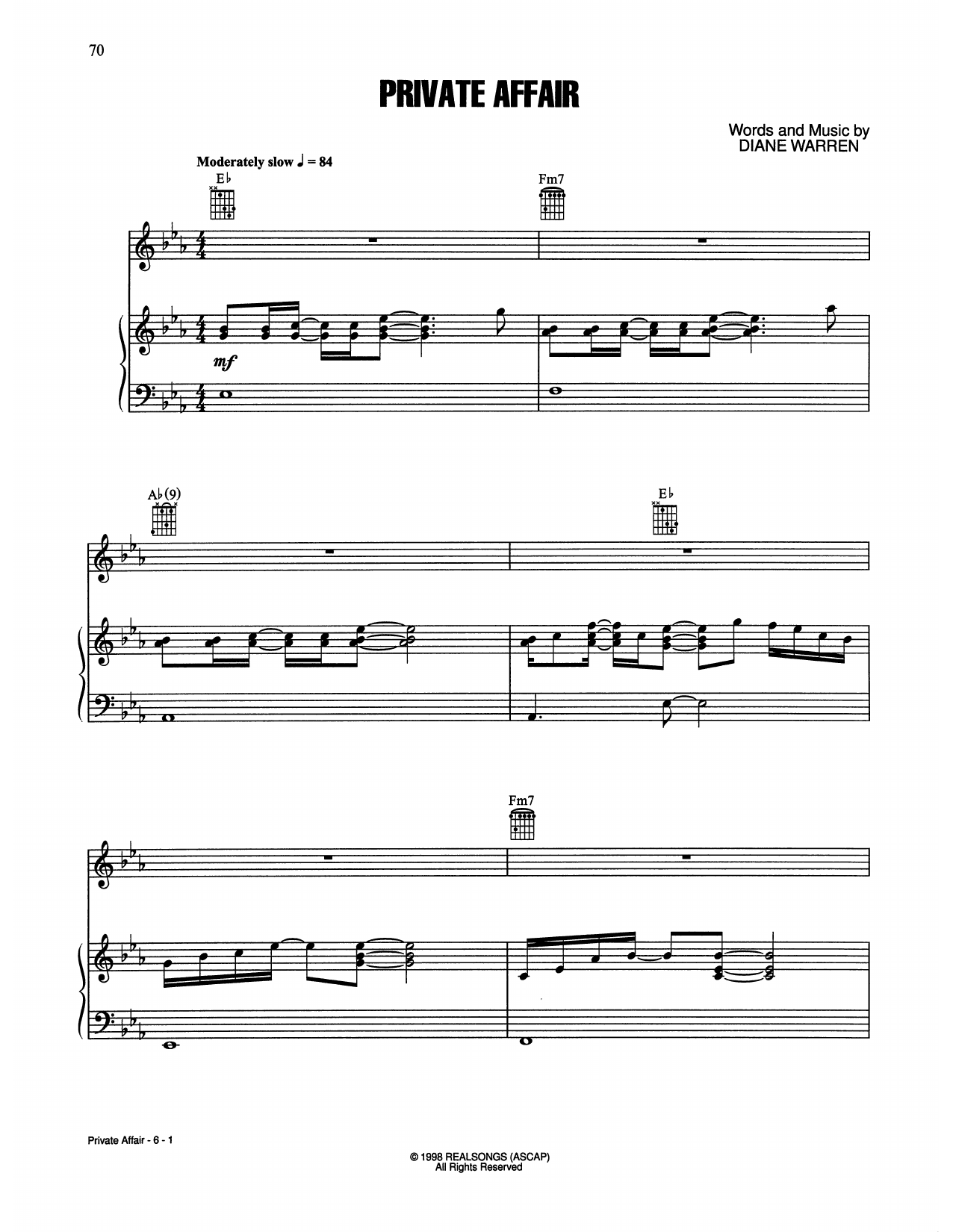 Learn to play The Jacksons Private Affair sheet music for Piano, Vocal & Guitar Chords (Right-Hand Melody) in minutes. Price: 7.8900$ The Jacksons Private Affair sheet music notes and chords arranged for Piano, Vocal & Guitar Chords (Right-Hand Melody)