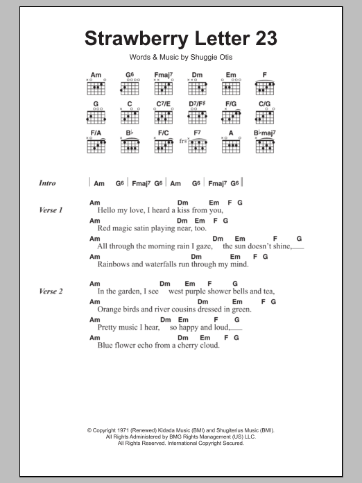 The Brothers Johnson Strawberry Letter 23 sheet music notes and chords. Download Printable PDF.