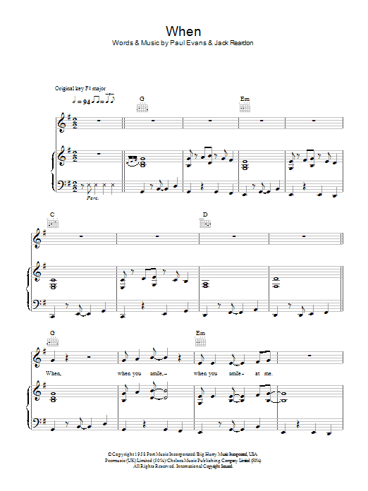 Learn to play The Kalin Twins When sheet music for Piano, Vocal & Guitar Chords in minutes. Price: 7.8900$ The Kalin Twins When sheet music notes and chords arranged for Piano, Vocal & Guitar Chords