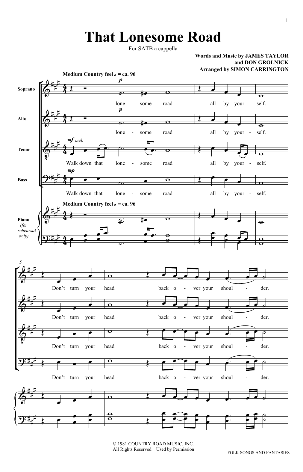 The King's Singers That Lonesome Road sheet music notes and chords. Download Printable PDF.