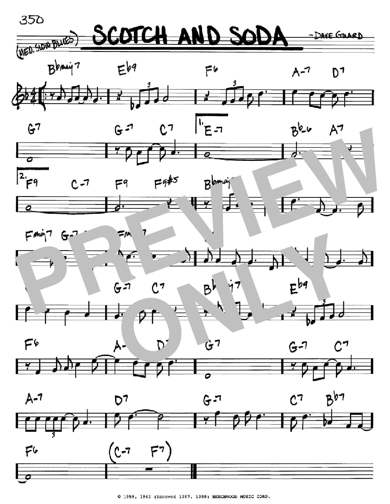 The Kingston Trio Scotch And Soda sheet music notes and chords. Download Printable PDF.