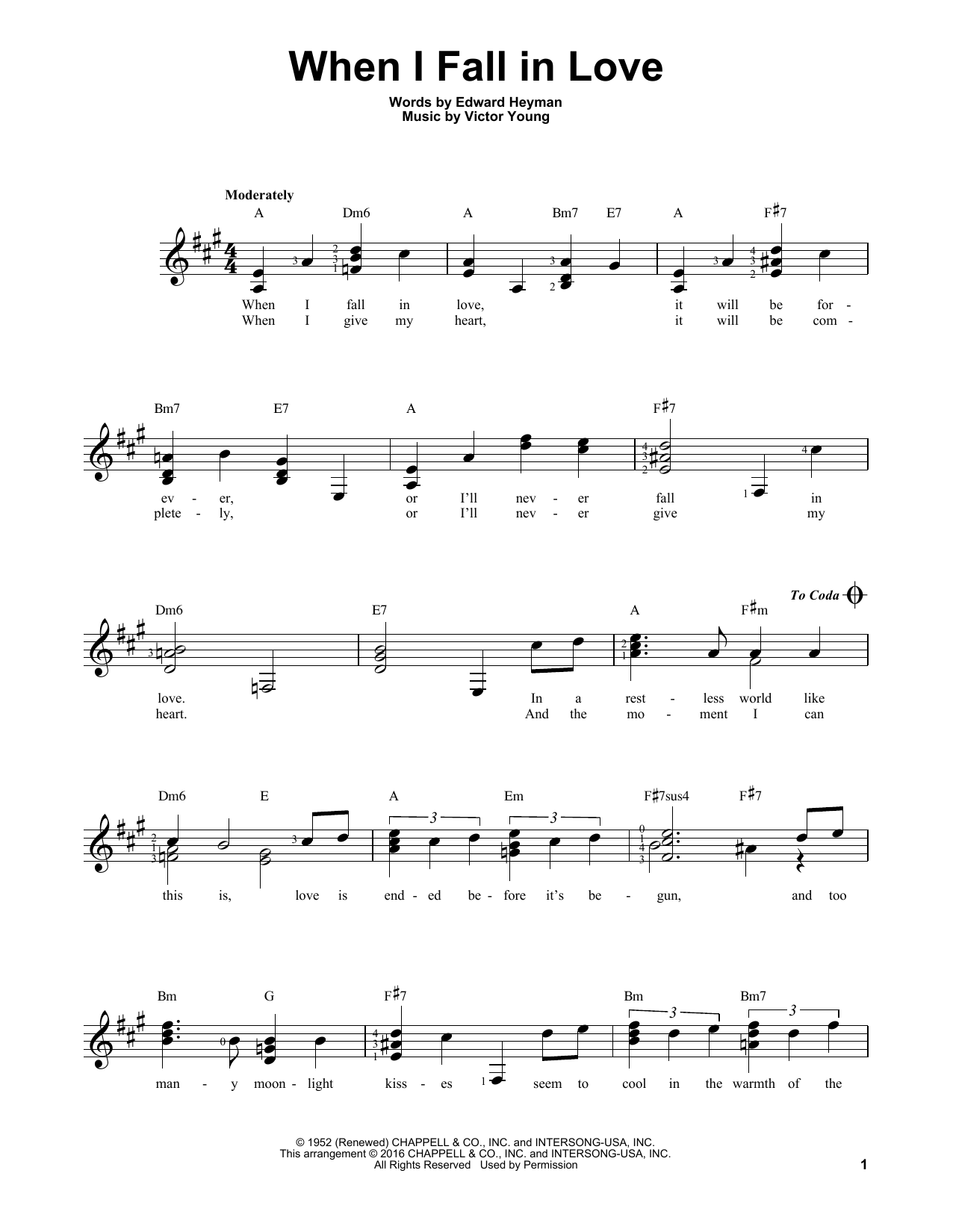 The Lettermen When I Fall In Love sheet music notes and chords. Download Printable PDF.