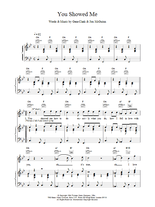 The Lightning Seeds You Showed Me sheet music notes and chords. Download Printable PDF.