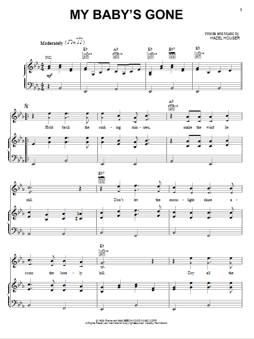 Learn to play The Louvin Brothers My Baby's Gone sheet music for Piano, Vocal & Guitar Chords (Right-Hand Melody) in minutes. Price: 6.9900$ The Louvin Brothers My Baby's Gone sheet music notes and chords arranged for Piano, Vocal & Guitar Chords (Right-Hand Melody)