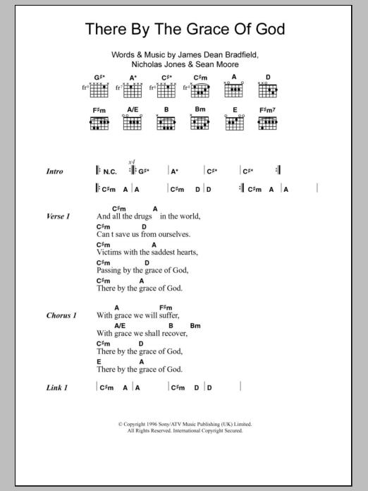 Manic Street Preachers There By The Grace Of God sheet music notes and chords. Download Printable PDF.