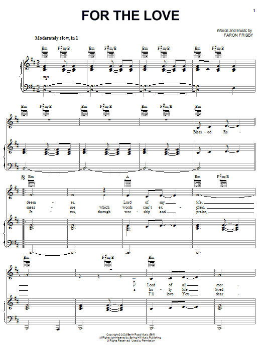 The Martins For The Love sheet music notes and chords arranged for Piano, Vocal & Guitar Chords (Right-Hand Melody)