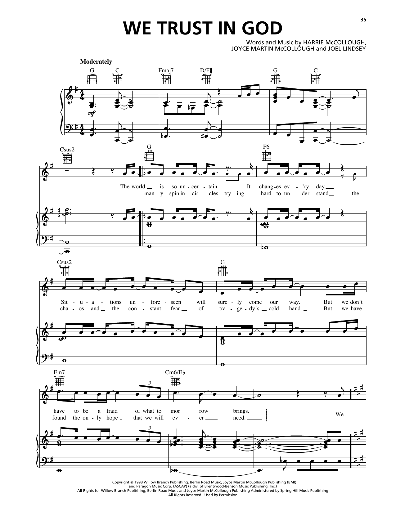 Learn to play The Martins We Trust In God sheet music for Piano, Vocal & Guitar Chords (Right-Hand Melody) in minutes. Price: 7.8900$ The Martins We Trust In God sheet music notes and chords arranged for Piano, Vocal & Guitar Chords (Right-Hand Melody)