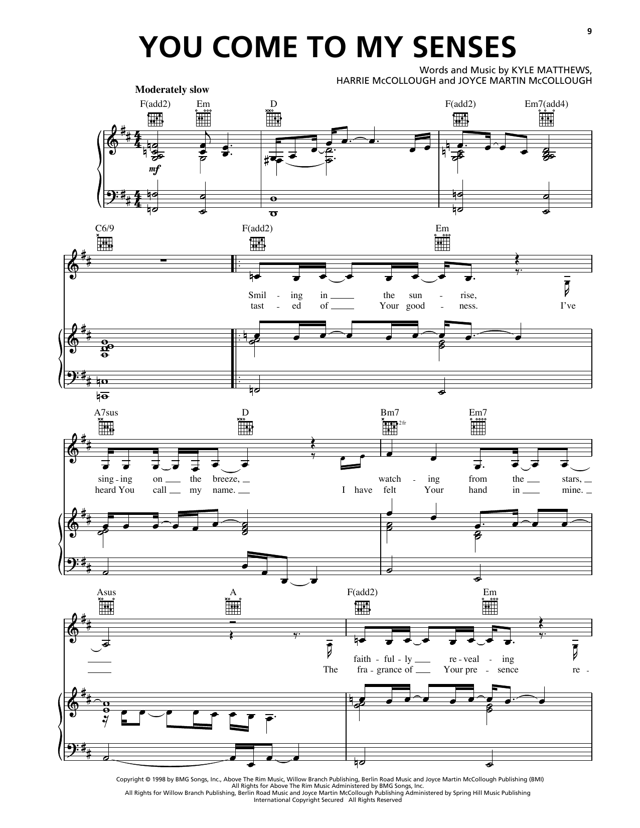 Learn to play The Martins You Come To My Senses sheet music for Piano, Vocal & Guitar Chords (Right-Hand Melody) in minutes. Price: 7.8900$ The Martins You Come To My Senses sheet music notes and chords arranged for Piano, Vocal & Guitar Chords (Right-Hand Melody)