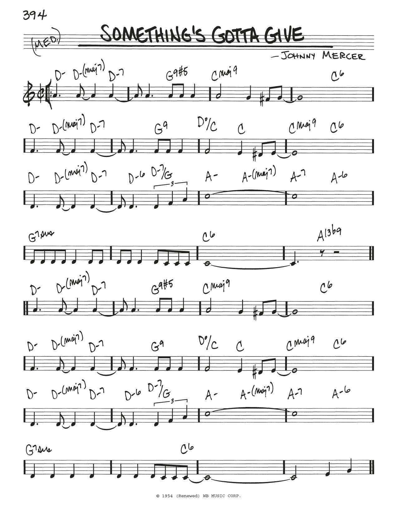 The McGuire Sisters Something's Gotta Give sheet music notes and chords. Download Printable PDF.