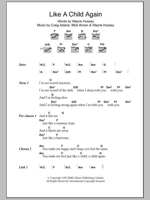 The Mission Like A Child Again sheet music notes and chords. Download Printable PDF.