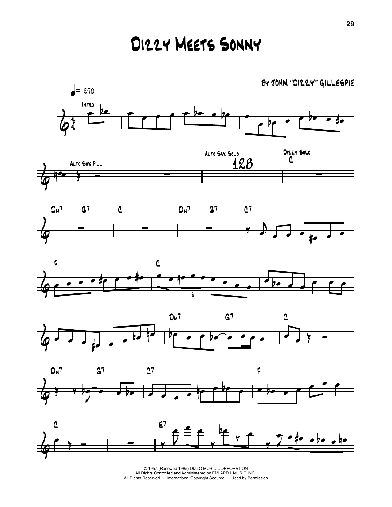 Learn to play The Modern Jazz Sextet Dizzy Meets Sonny sheet music for Trumpet Transcription in minutes. Price: 5.9900$ The Modern Jazz Sextet Dizzy Meets Sonny sheet music notes and chords arranged for Trumpet Transcription