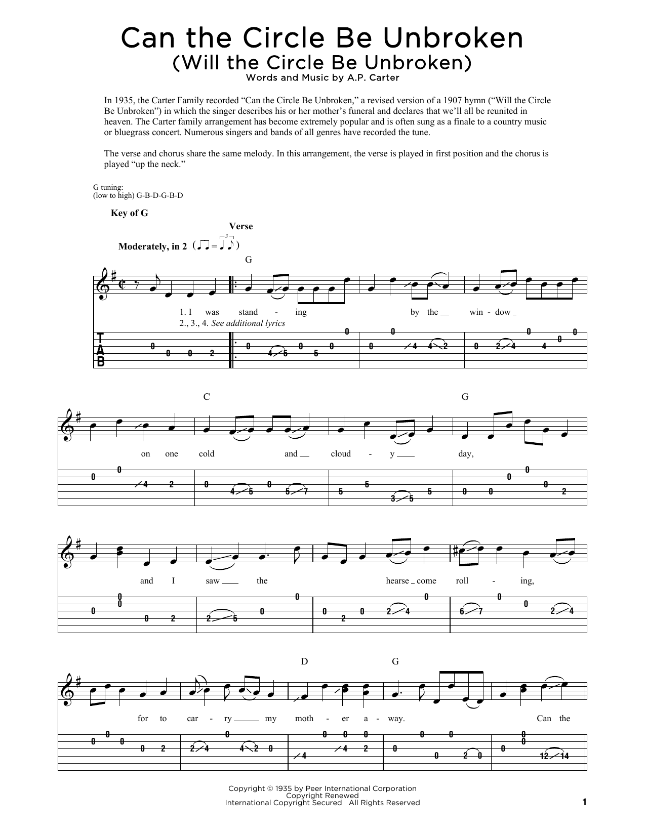 The Nitty Gritty Dirt Band Can The Circle Be Unbroken (Will The Circle Be Unbroken) sheet music notes and chords. Download Printable PDF.