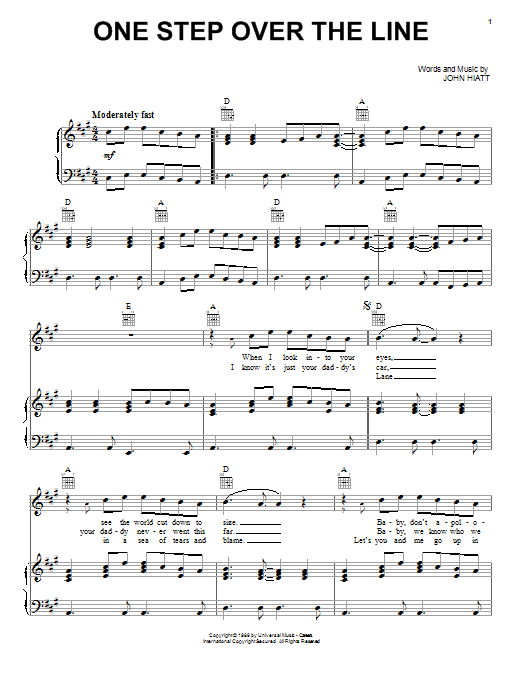 Learn to play The Nitty Gritty Dirt Band One Step Over The Line sheet music for Piano, Vocal & Guitar Chords (Right-Hand Melody) in minutes. Price: 7.8900$ The Nitty Gritty Dirt Band One Step Over The Line sheet music notes and chords arranged for Piano, Vocal & Guitar Chords (Right-Hand Melody)