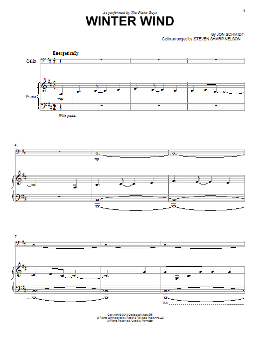 The Piano Guys Winter Wind sheet music notes and chords. Download Printable PDF.