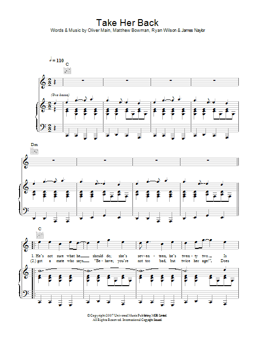 Learn to play The Pigeon Detectives Take Her Back sheet music for Guitar Tab in minutes. Price: 7.8900$ The Pigeon Detectives Take Her Back sheet music notes and chords arranged for Guitar Tab