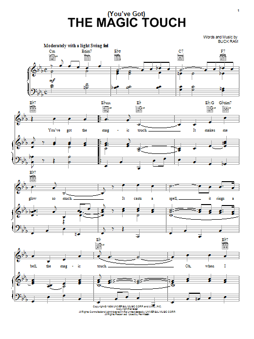 The Platters (You've Got) The Magic Touch sheet music notes and chords. Download Printable PDF.