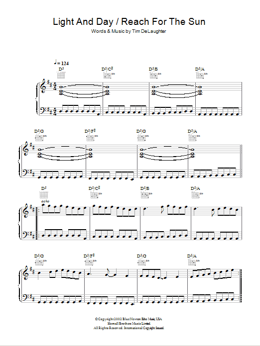 The Polyphonic Spree Light And Day/Reach For The Sun sheet music notes and chords arranged for Piano, Vocal & Guitar Chords