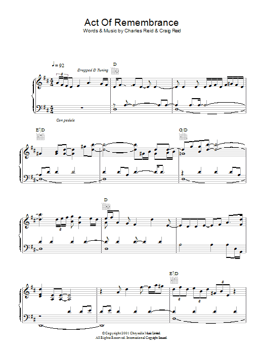 Learn to play The Proclaimers Act Of Remembrance sheet music for Piano, Vocal & Guitar Chords in minutes. Price: 7.8900$ The Proclaimers Act Of Remembrance sheet music notes and chords arranged for Piano, Vocal & Guitar Chords