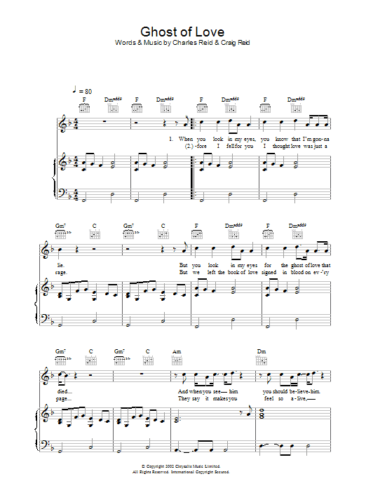 Learn to play The Proclaimers Ghost Of Love sheet music for Piano, Vocal & Guitar Chords in minutes. Price: 7.8900$ The Proclaimers Ghost Of Love sheet music notes and chords arranged for Piano, Vocal & Guitar Chords