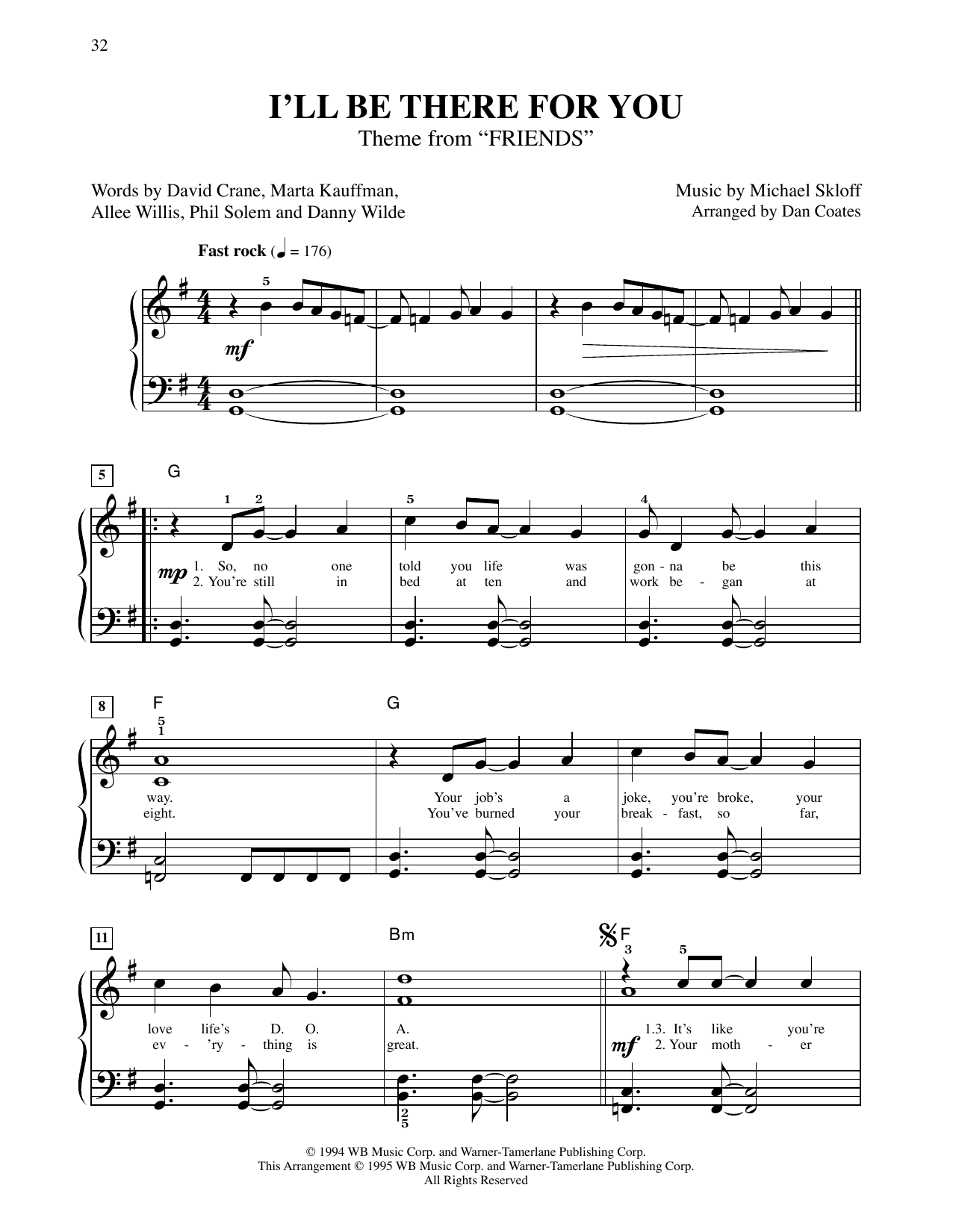 Learn to play The Rembrandts I'll Be There For You (Theme From The Rembrandts I'll Be There For You (Theme From