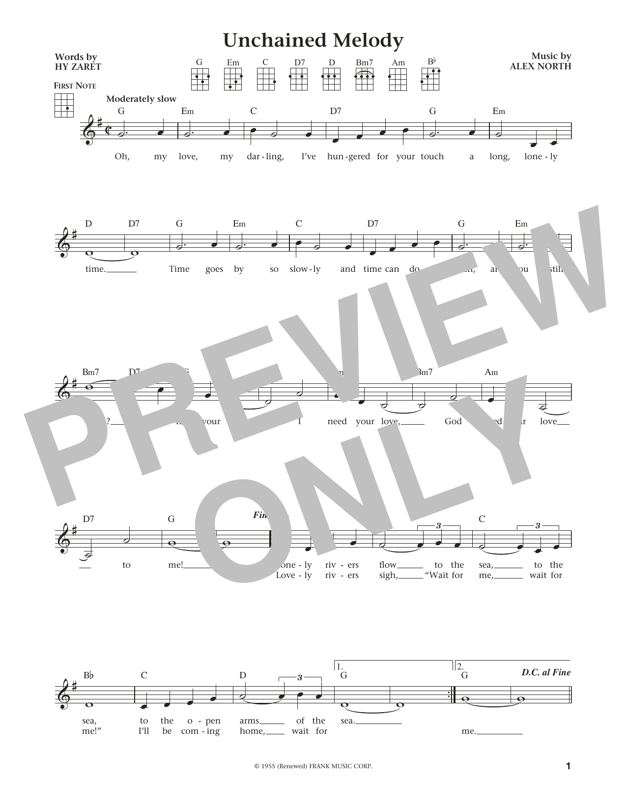 Learn to play The Righteous Brothers Unchained Melody (from The Daily Ukulele) (arr. Liz and Jim Beloff) sheet music for Ukulele in minutes. Price: 5.9900$ The Righteous Brothers Unchained Melody (from The Daily Ukulele) (arr. Liz and Jim Beloff) sheet music notes and chords arranged for Ukulele