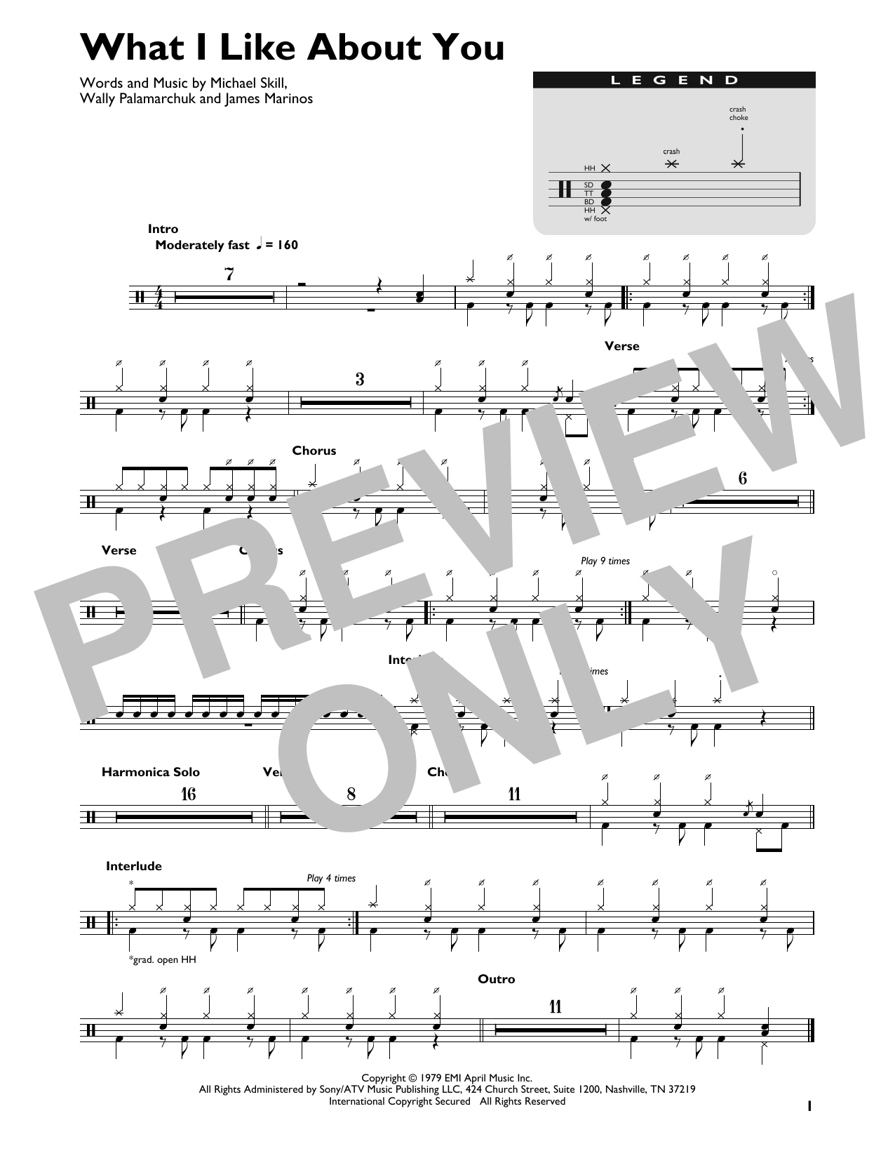 The Romantics What I Like About You sheet music notes and chords. Download Printable PDF.