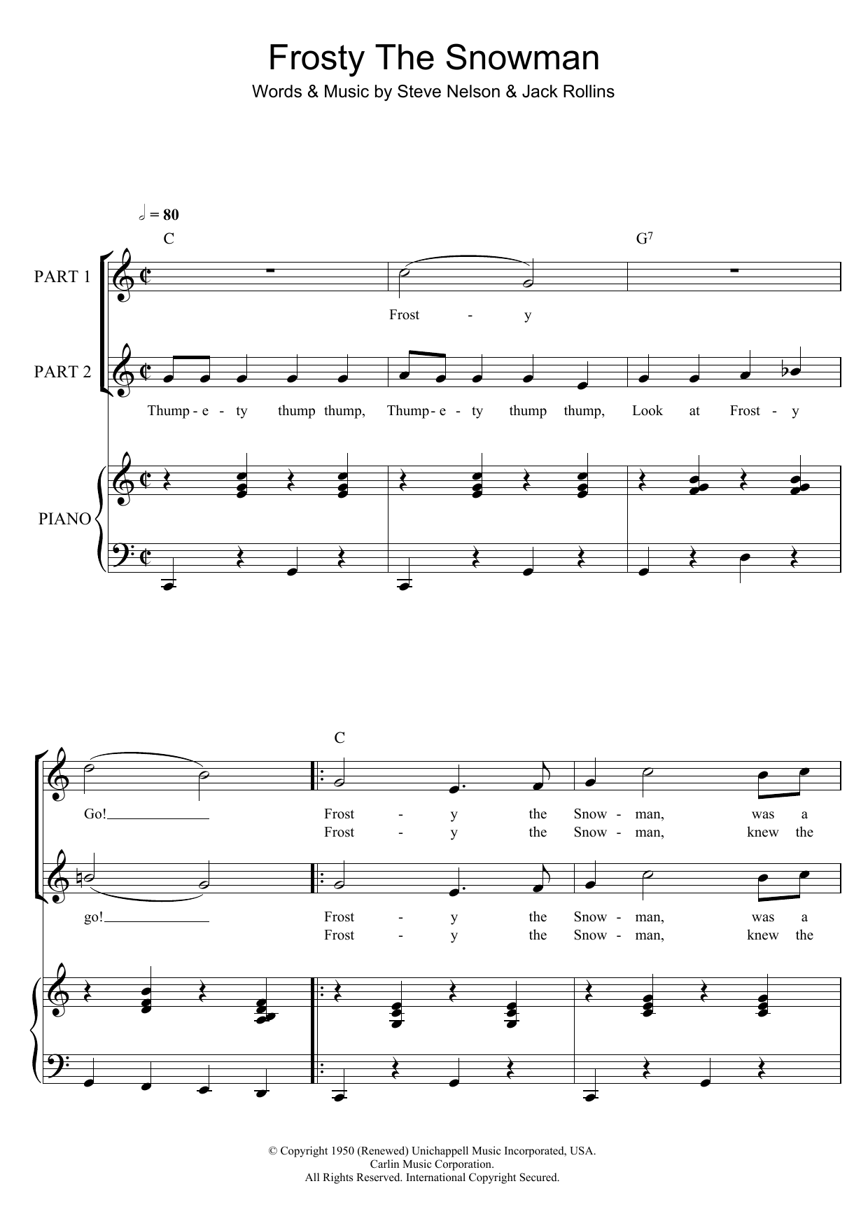 The Ronettes Frosty The Snowman (arr. Rick Hein) sheet music notes and chords. Download Printable PDF.