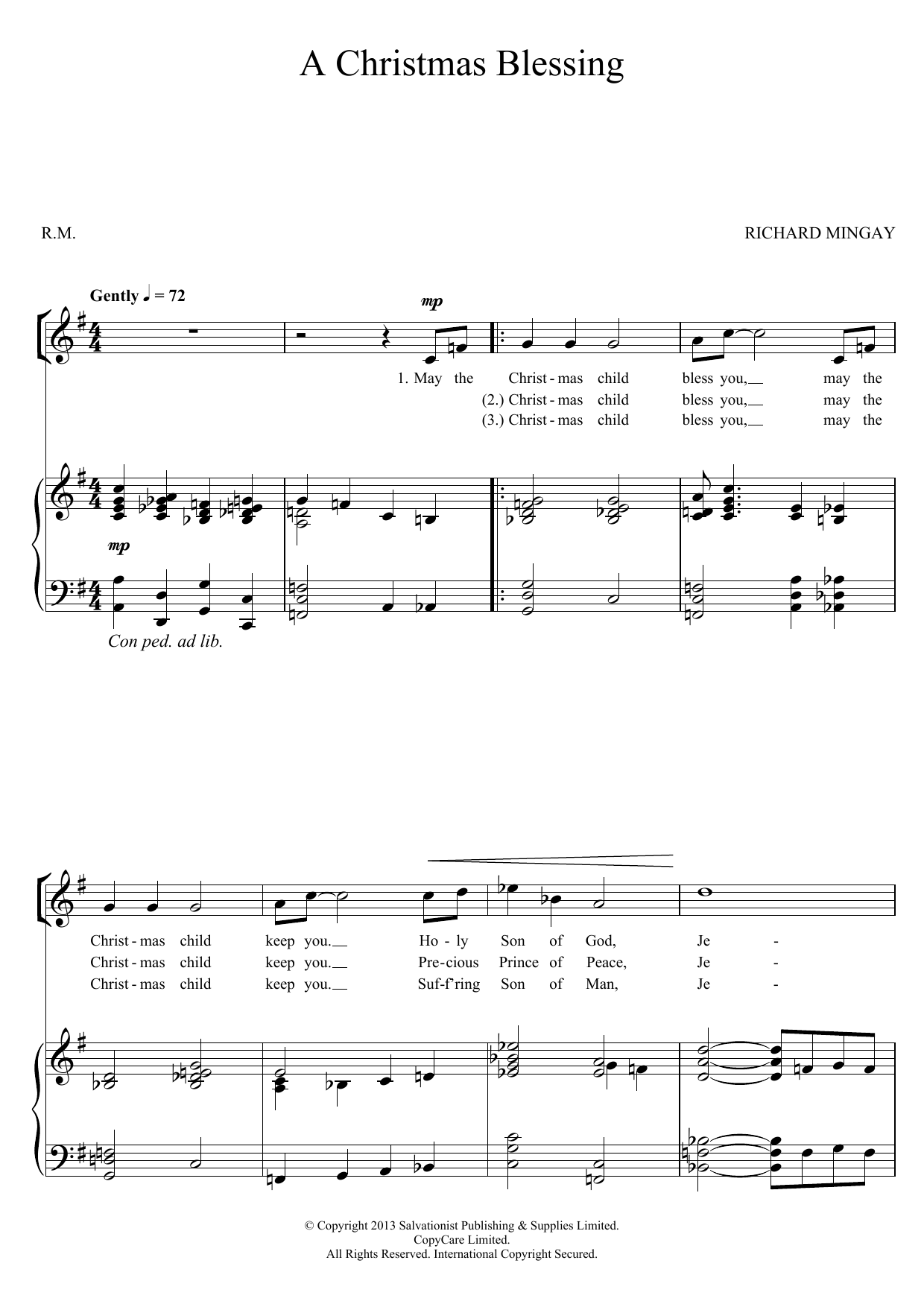 Learn to play The Salvation Army A Christmas Blessing sheet music for Piano, Vocal & Guitar Chords in minutes. Price: 7.8900$ The Salvation Army A Christmas Blessing sheet music notes and chords arranged for Piano, Vocal & Guitar Chords