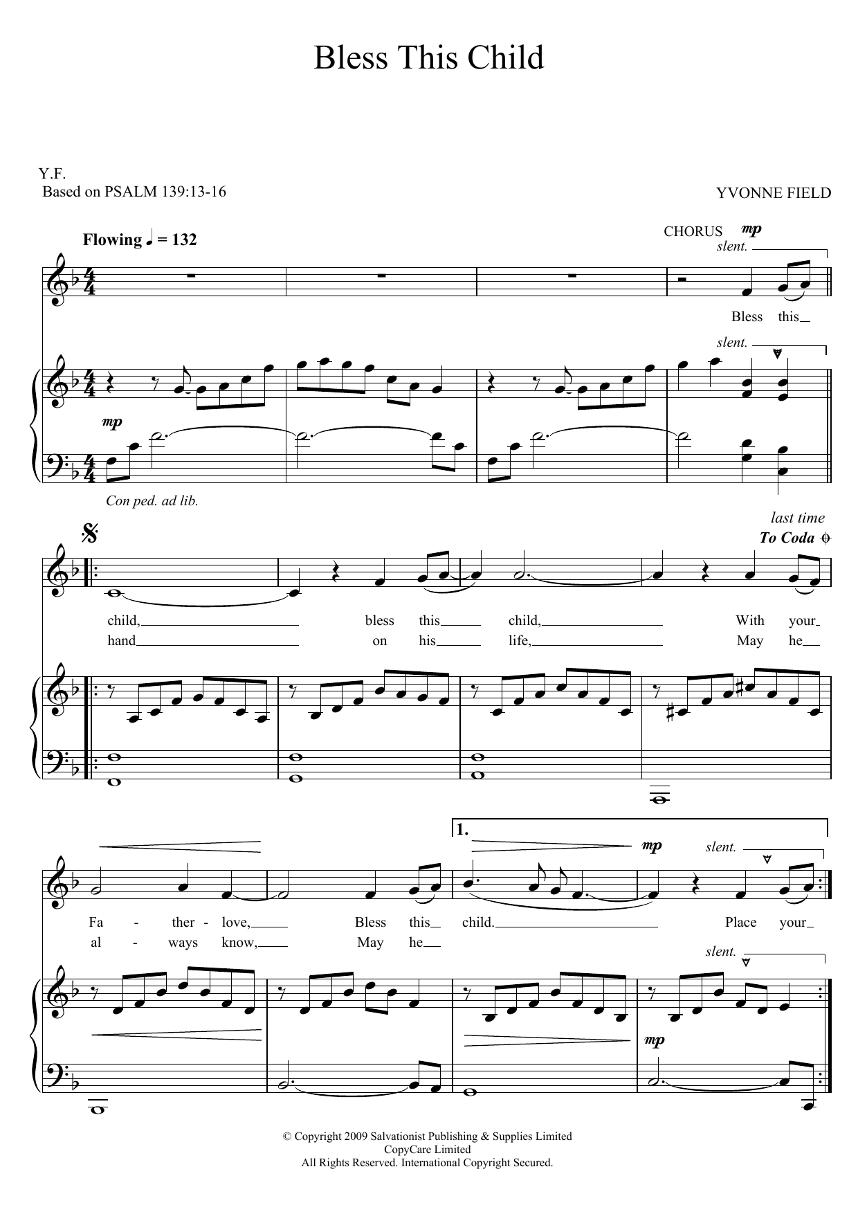 Learn to play The Salvation Army Bless This Child sheet music for Piano, Vocal & Guitar Chords in minutes. Price: 7.8900$ The Salvation Army Bless This Child sheet music notes and chords arranged for Piano, Vocal & Guitar Chords