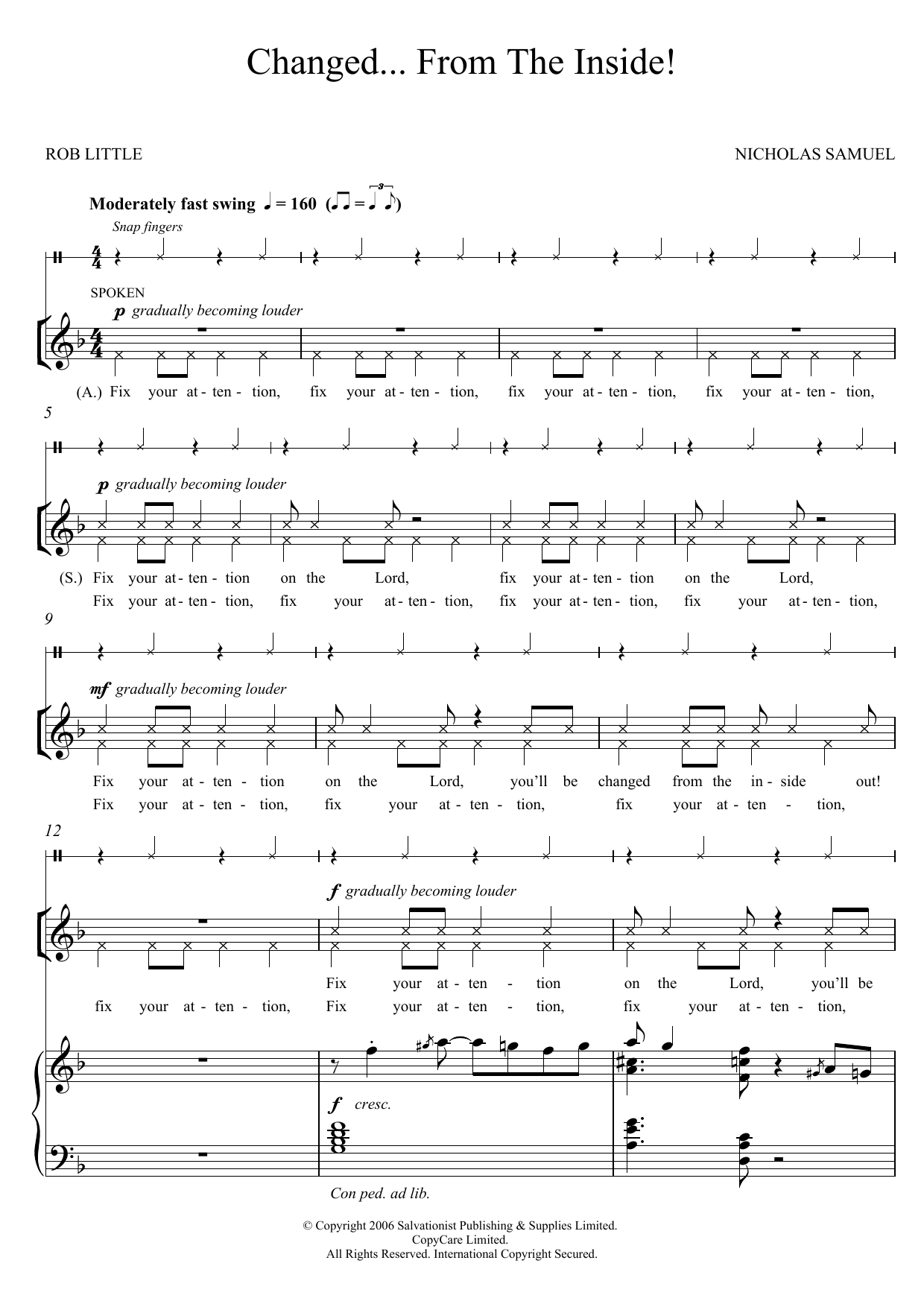 Learn to play The Salvation Army Changed From The Inside sheet music for Piano, Vocal & Guitar Chords in minutes. Price: 7.8900$ The Salvation Army Changed From The Inside sheet music notes and chords arranged for Piano, Vocal & Guitar Chords